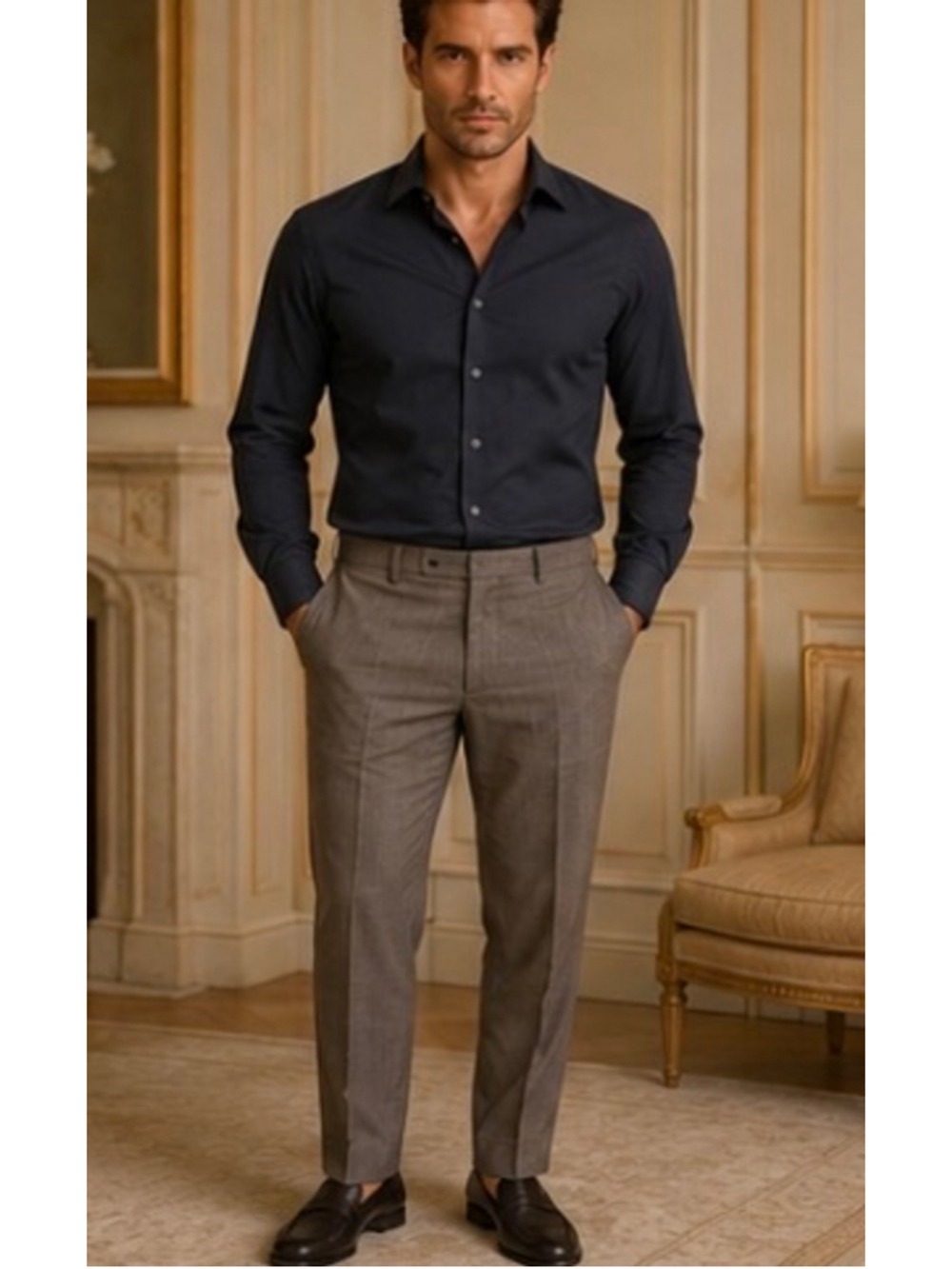 Men's Corneliani TREND Dress Pants Waist 32 Tan